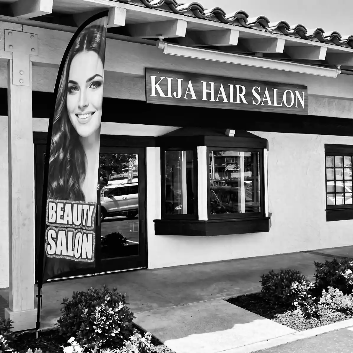Kija Hair Salon exterior — Reza Barber location in Irvine, CA